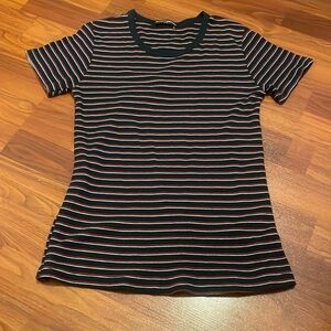 Brandy Melville Striped T Shirt. Red, White and Blue.